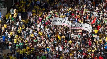 Manifestaciones contra la implantación de la ley